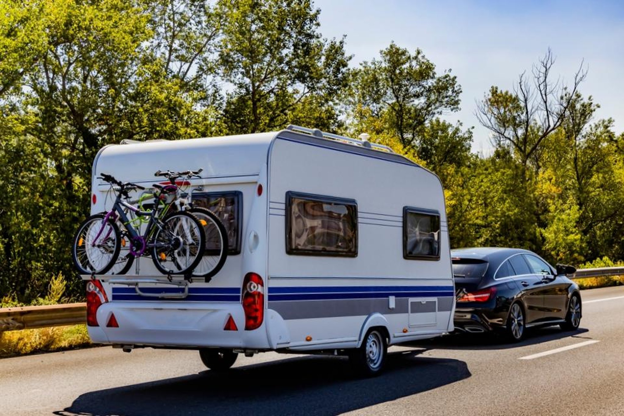 towing caravan